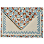 Set of Notecards and Envelopes Sea Urchin Sky and Cocoa