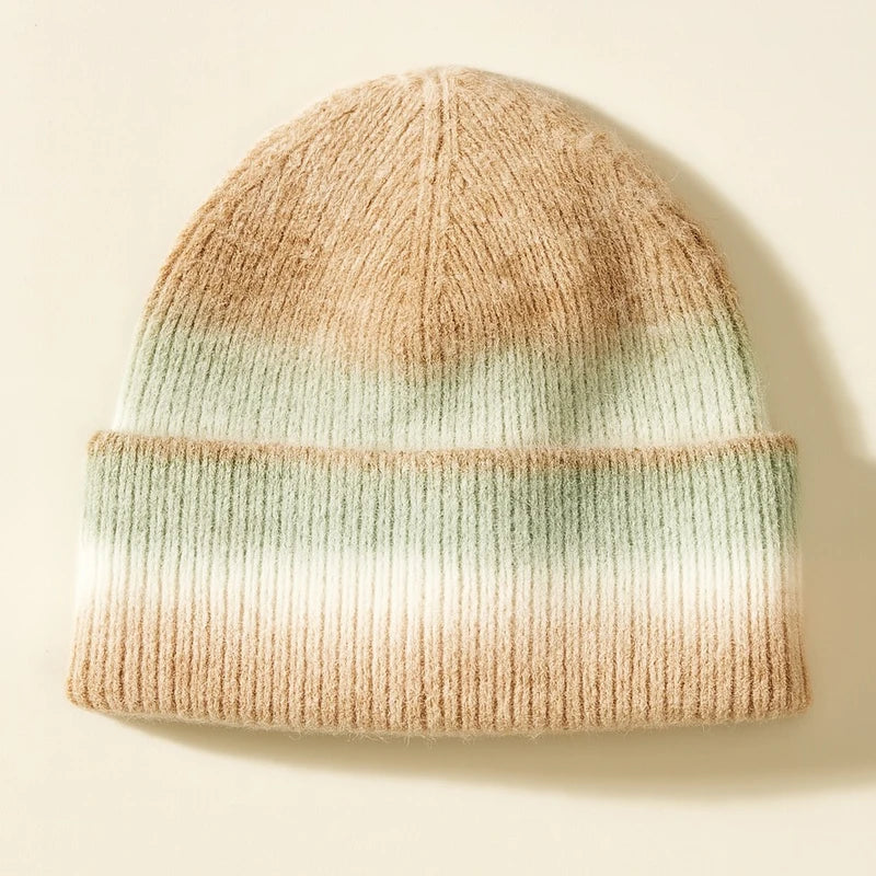 "Nelson" Wool Blend Striped Toque