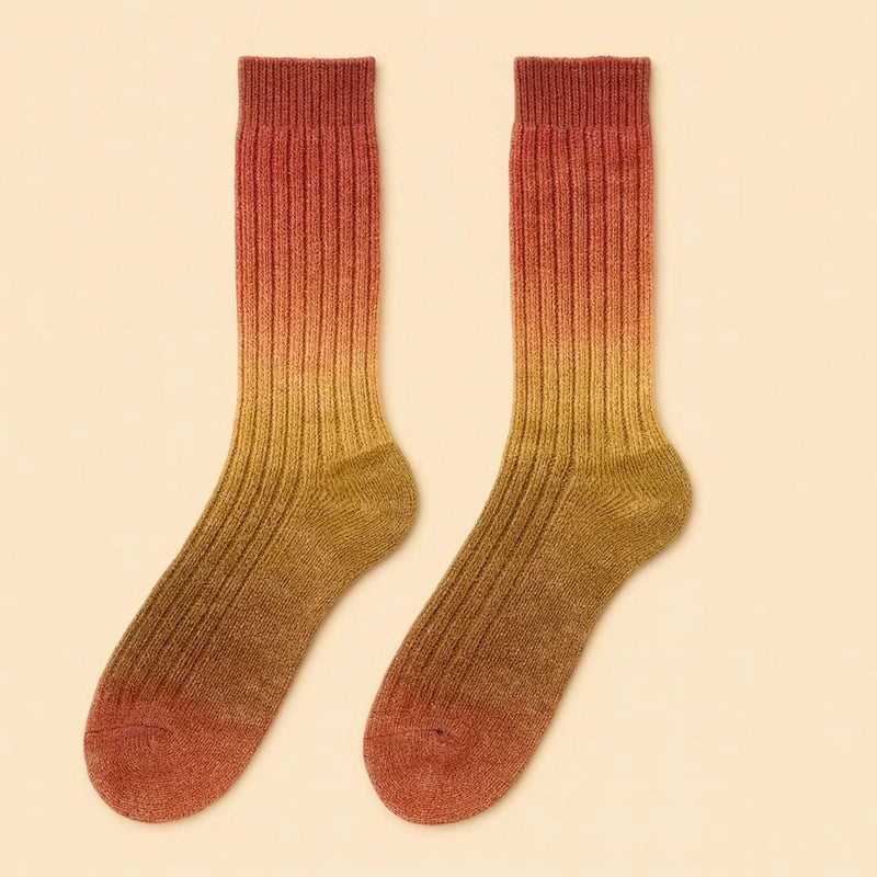 "Garcia" Tie-Dyed Ribbed Crew Sock