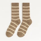 "Marina" Striped Ribbed Crew Sock