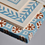 Set of Notecards and Envelopes Sea Urchin Sky and Cocoa