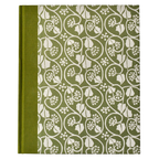 Very Large Hardback Notebook Small Ivy Stripe Sage Green