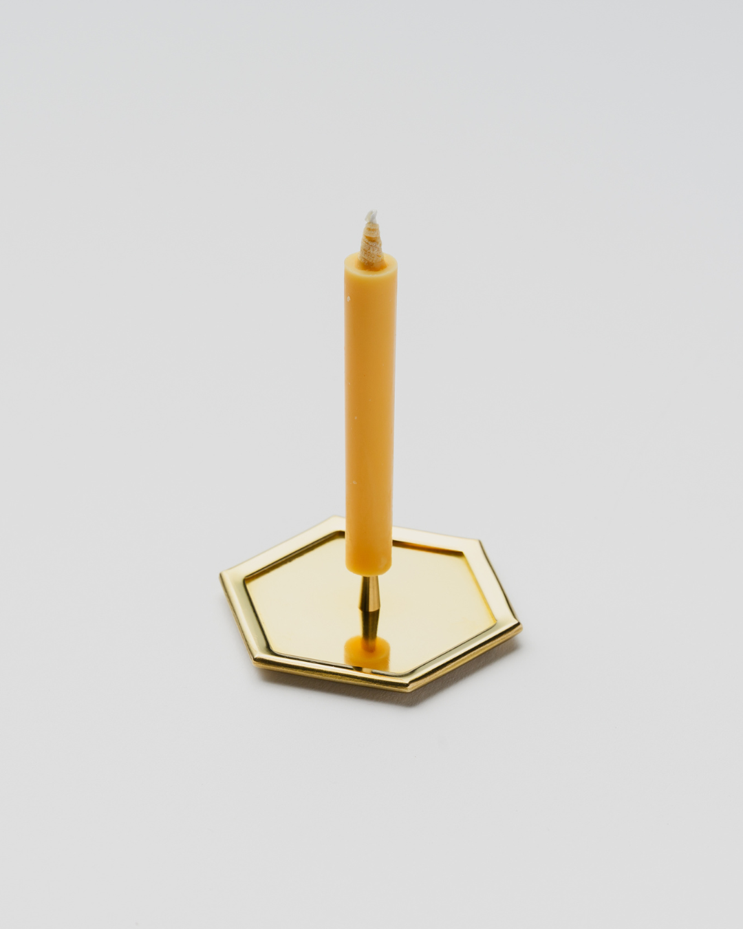 Brass Hexagon Candle Stand