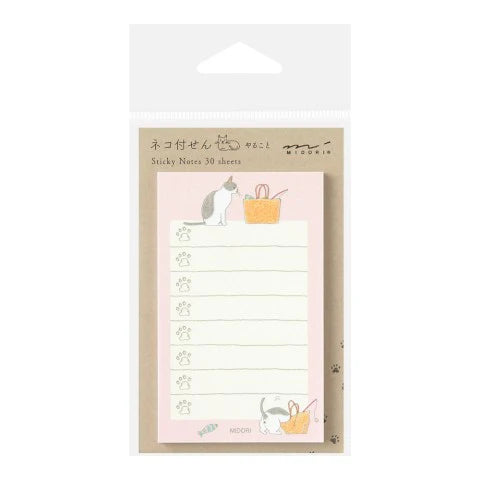 Sticky Notes To-Do Cat Pink