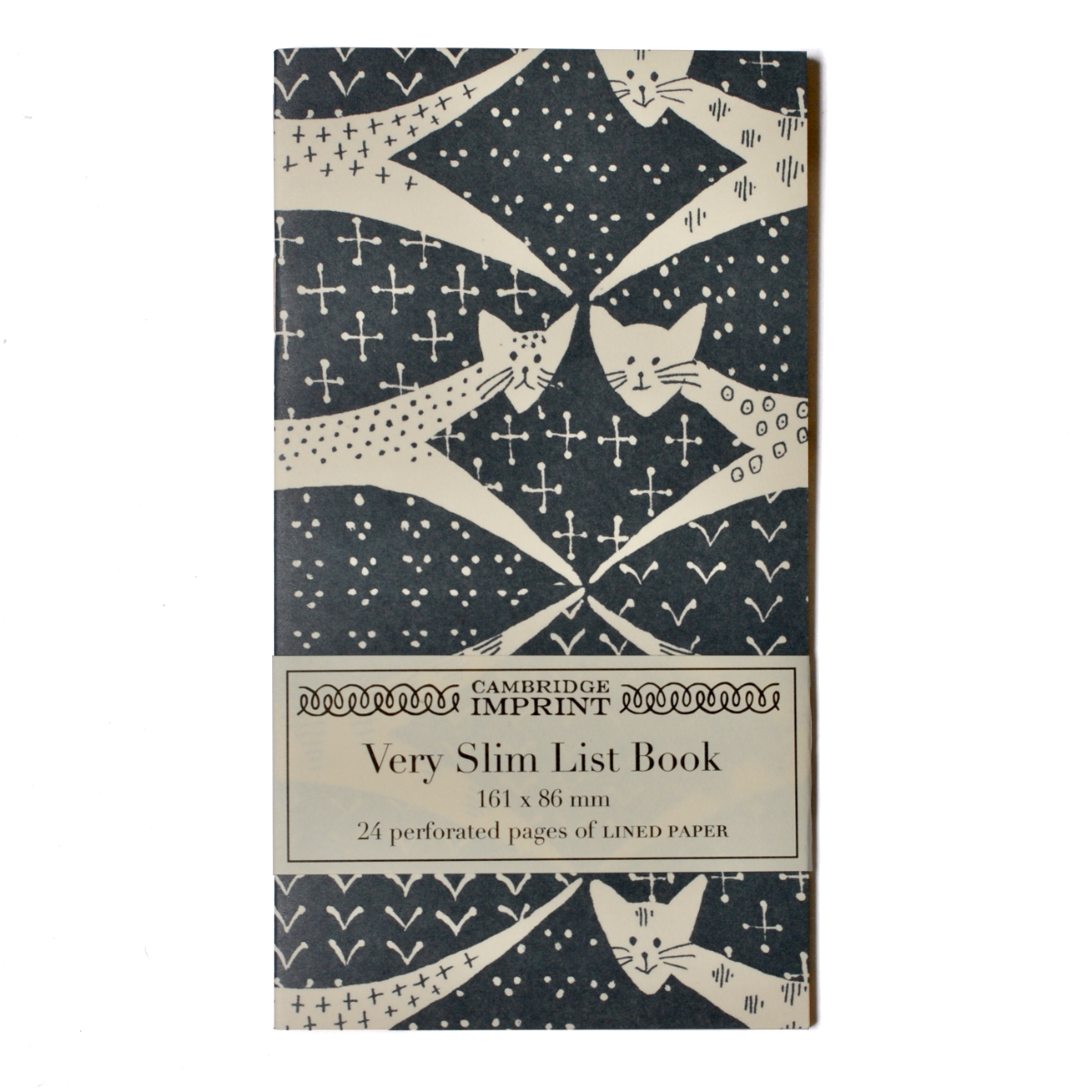 Very Slim List Book Cats Navy