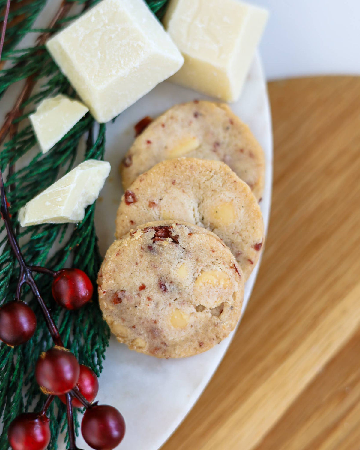 White Chocolate Cranberry Shortbread