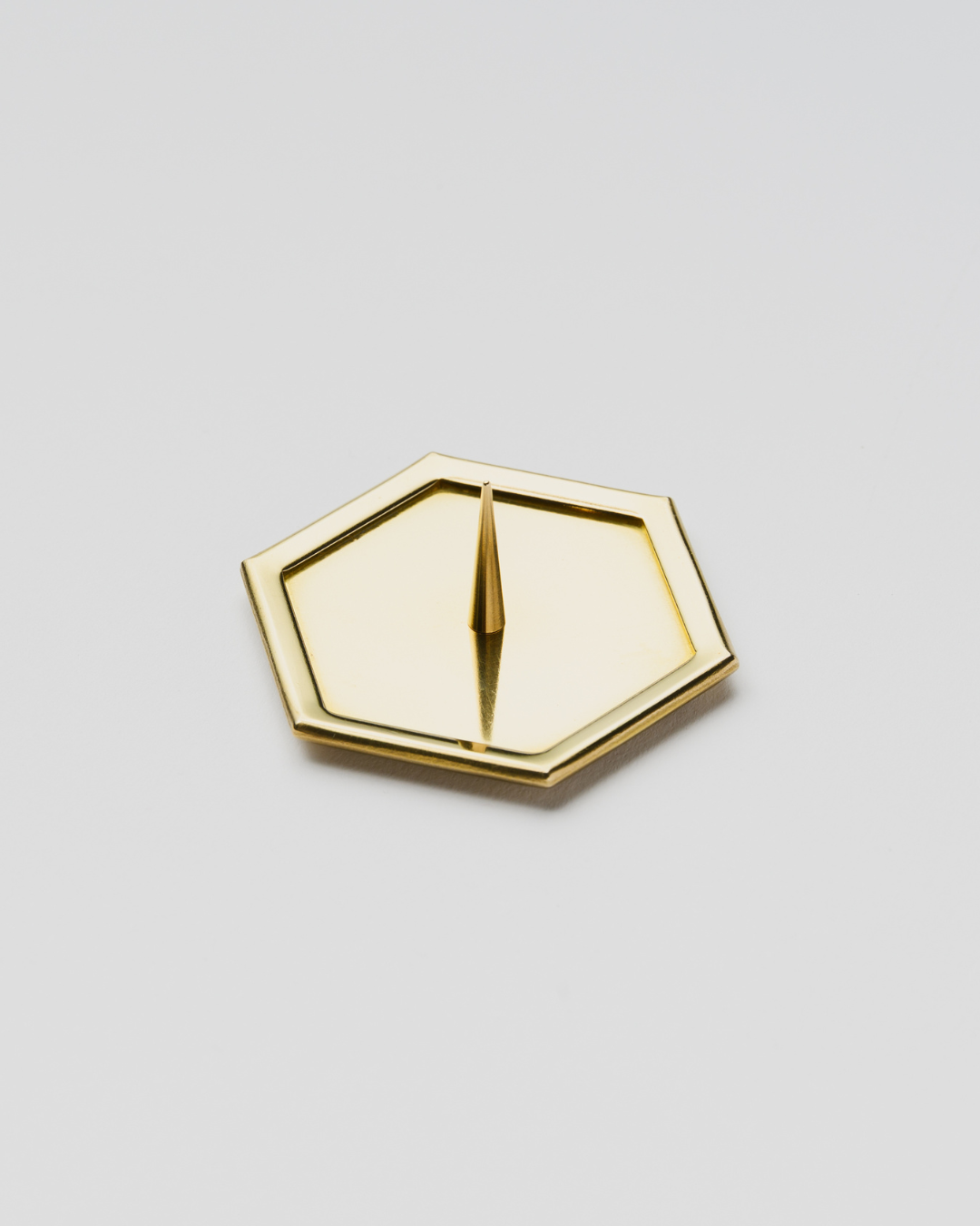 Brass Hexagon Candle Stand