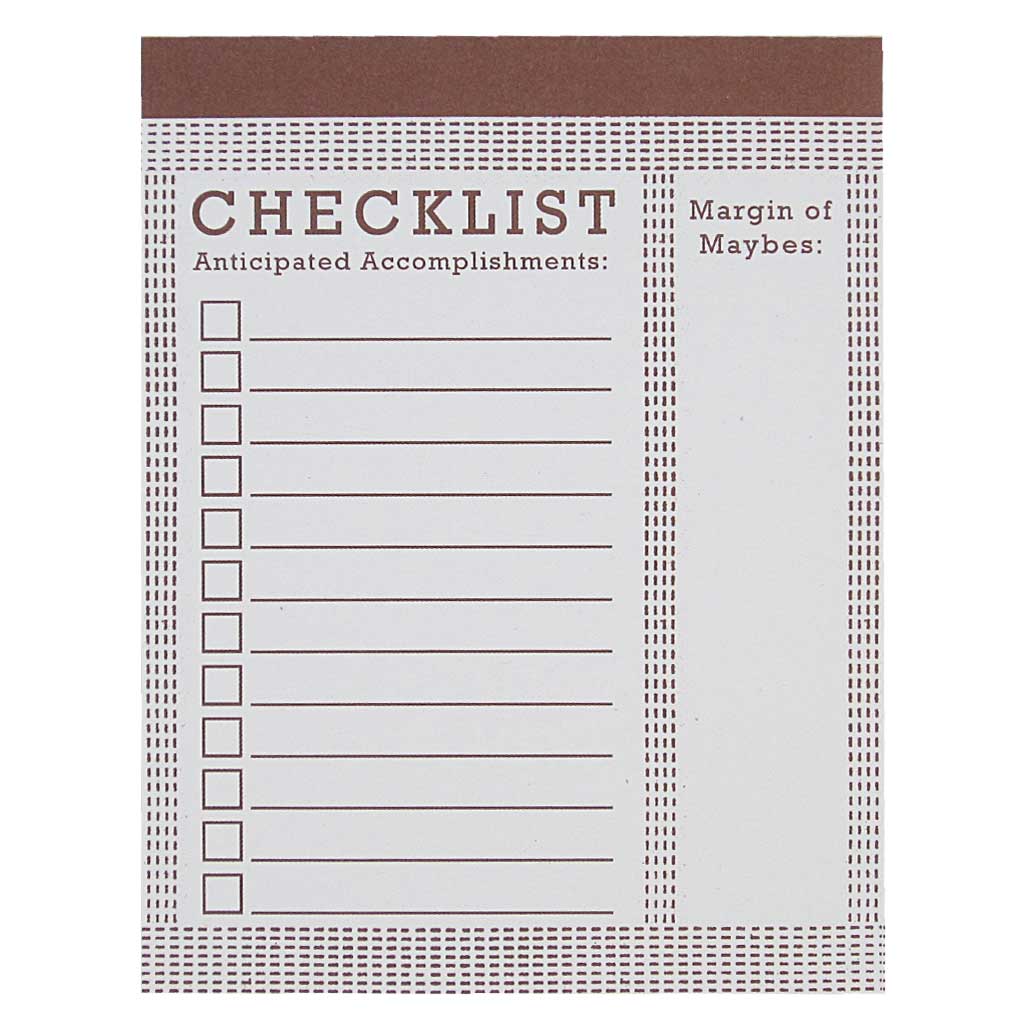 Checklist Notepad