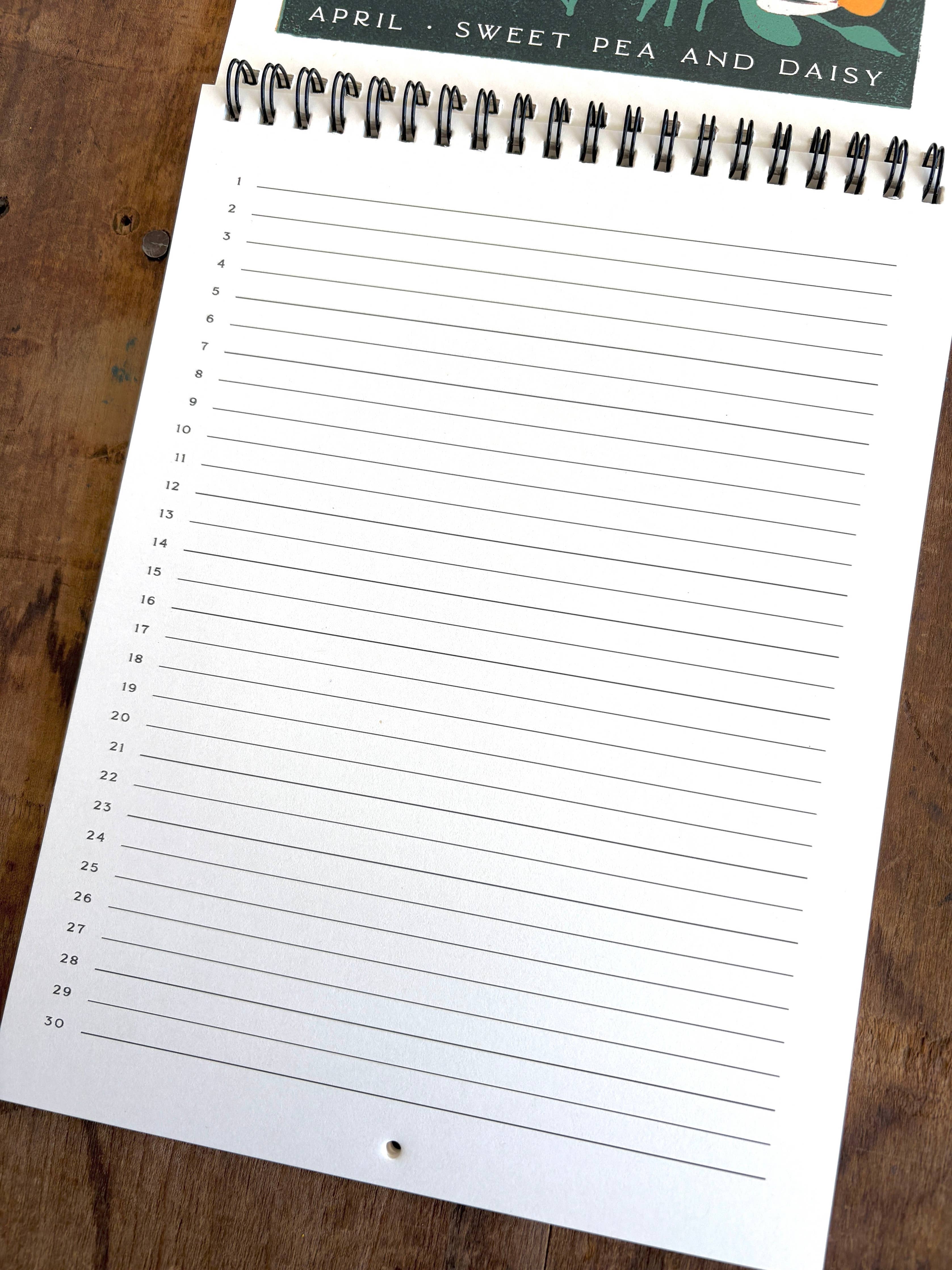 Perpetual Birth Month Calendar