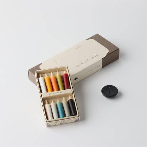 Colorful Rice Wax Candle Earth Colors Gift Sets