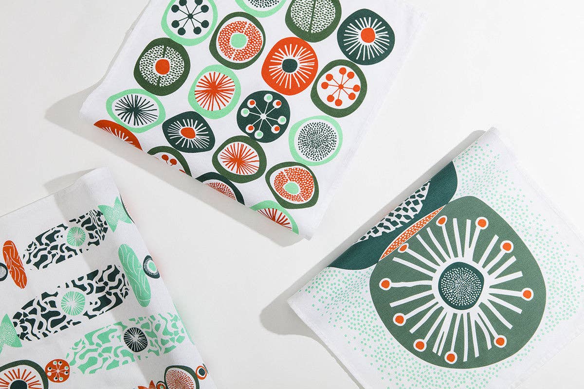 Retro Dot Tea Towel