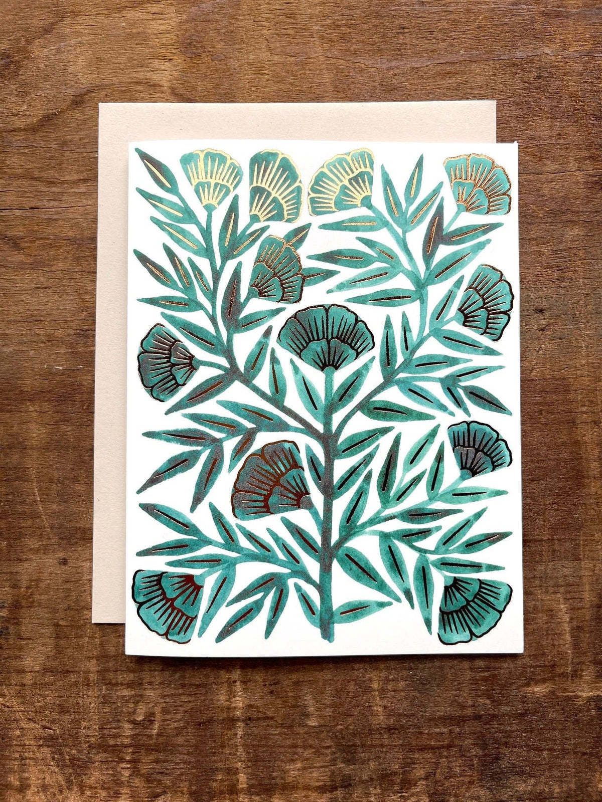 Box of 6 Blank Foil Greeting Card