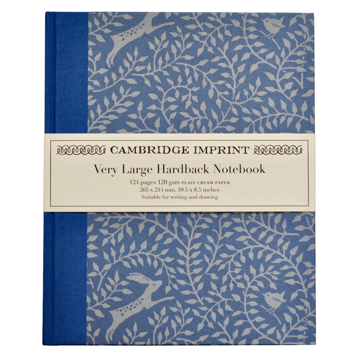 Very Large Hardback Notebook Dancing Hare Blue