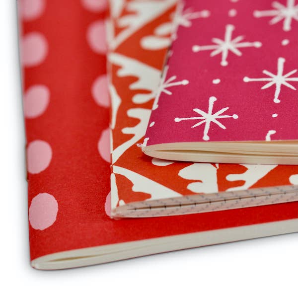 Three Assorted Memo Books for Pocket Folio Red