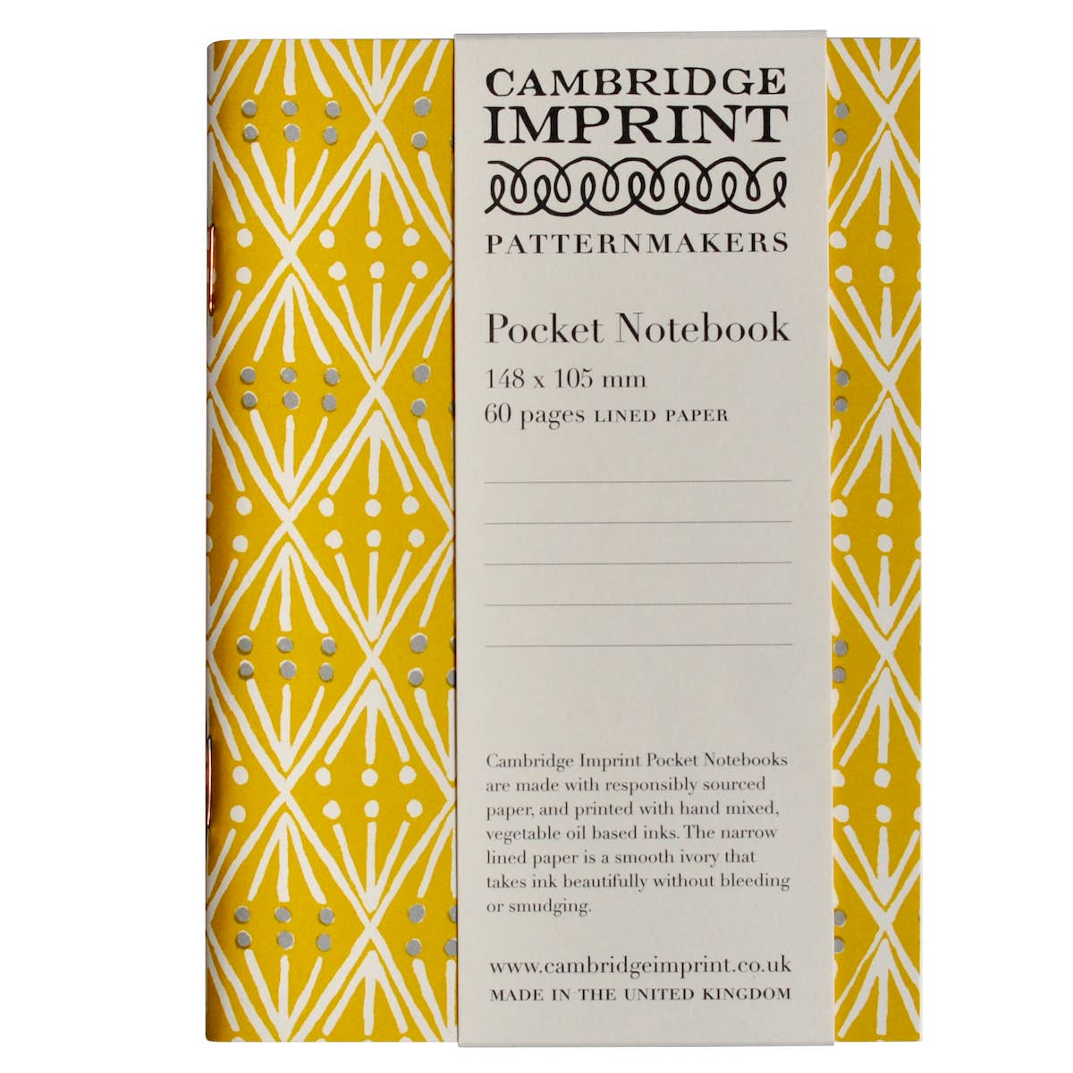 Pocket Notebook Selvedge Mustard