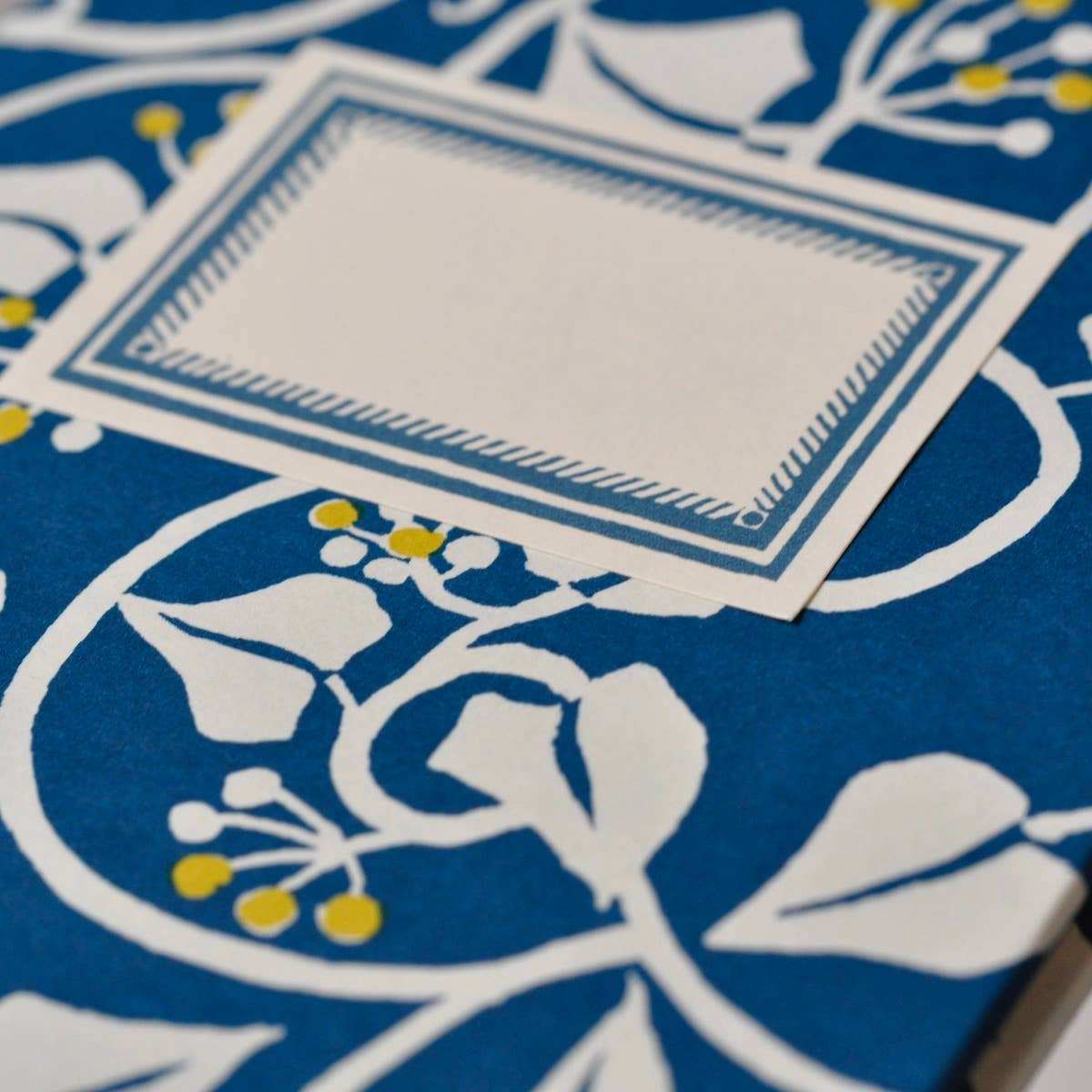 Hardback Notebook Ivy Deep Marine Blue and Acid Yellow (Lined)