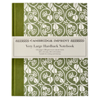 Very Large Hardback Notebook Small Ivy Stripe Sage Green