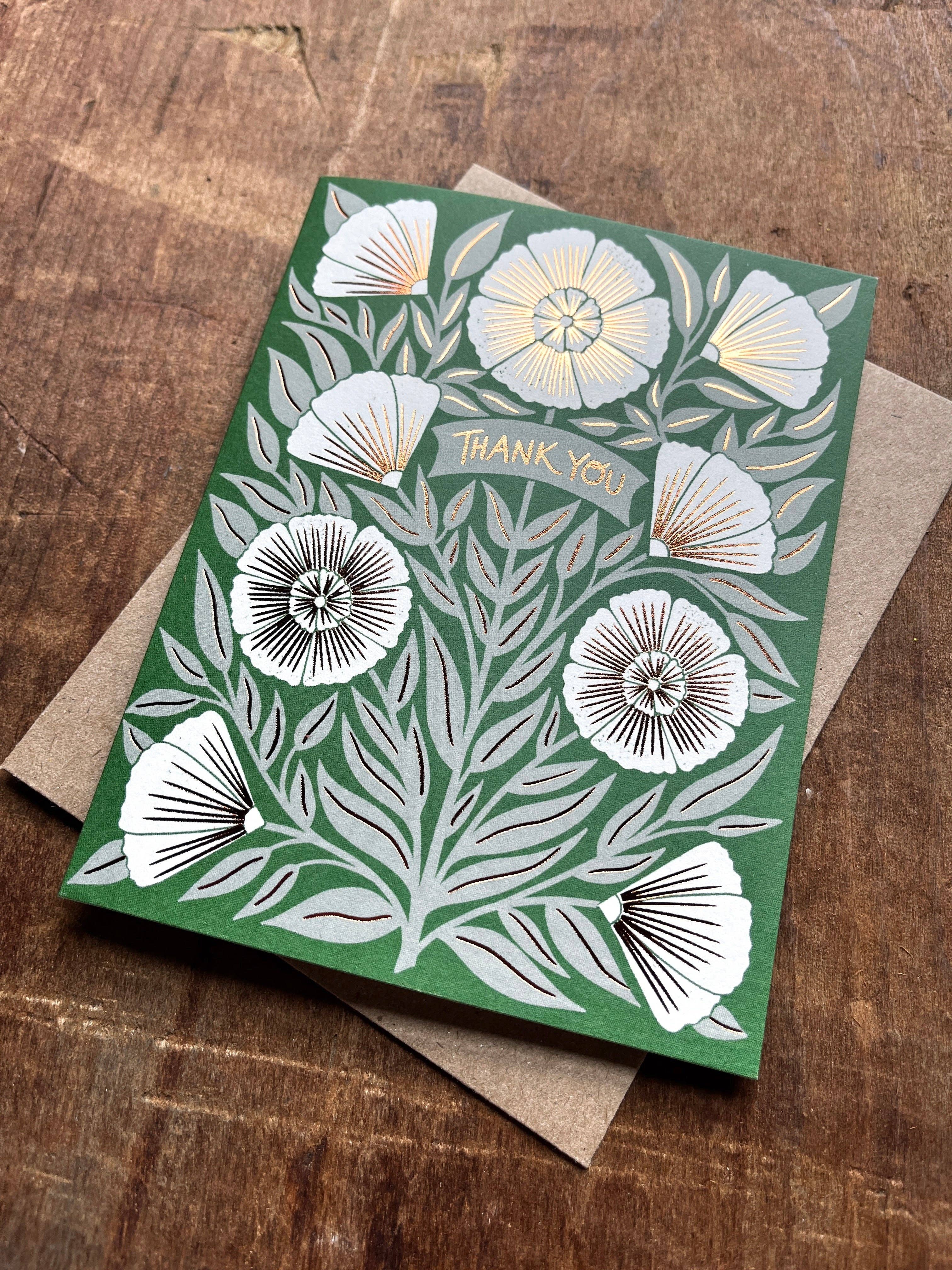 Box of 6 "Thank You" Greeting Cards
