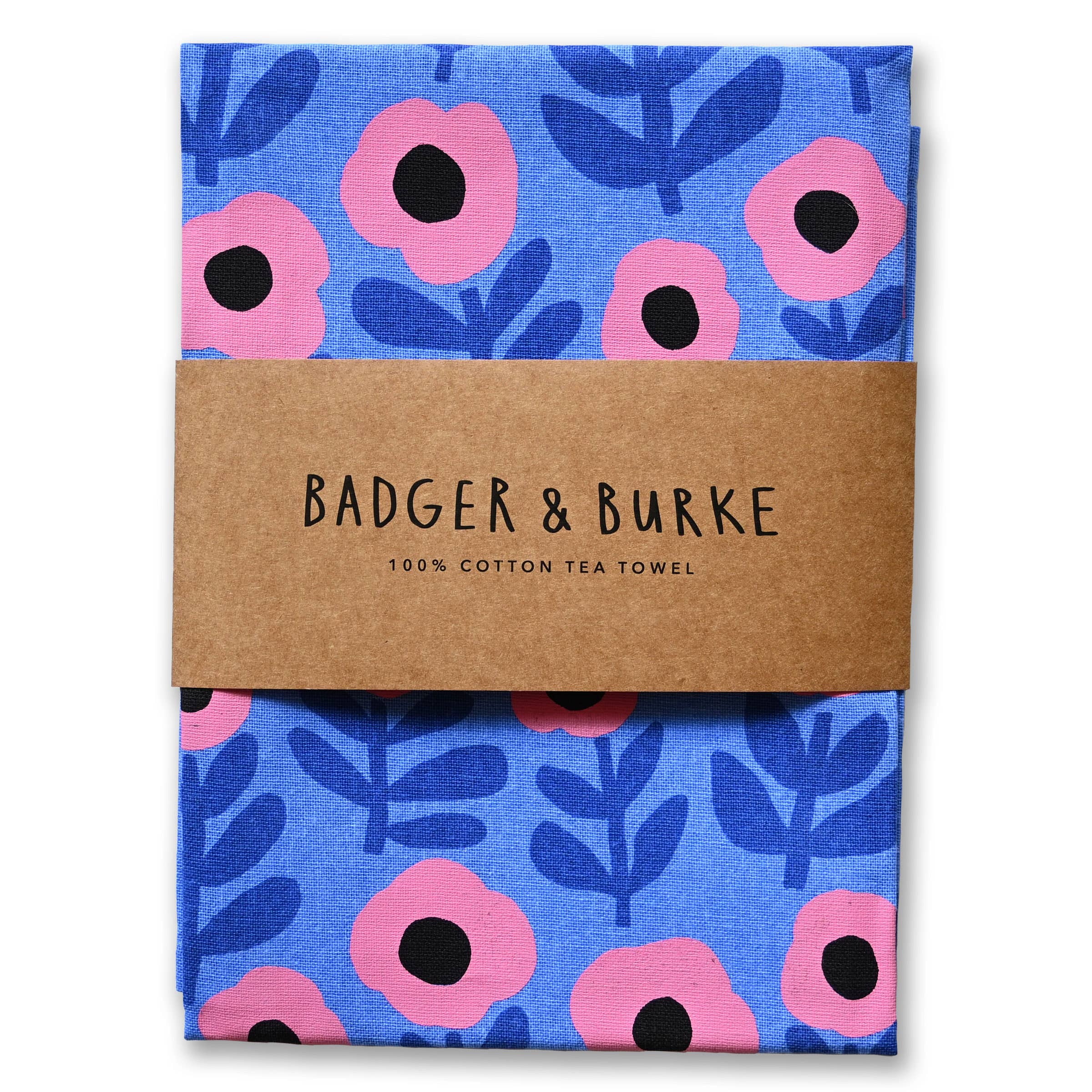 Pink Poppy Tea Towel
