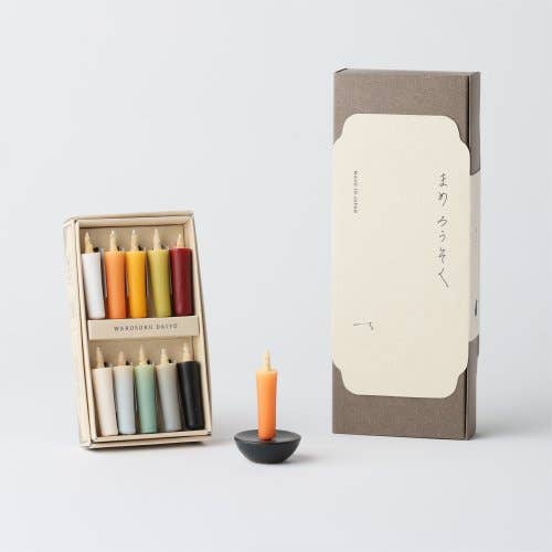 Colorful Rice Wax Candle Earth Colors Gift Sets