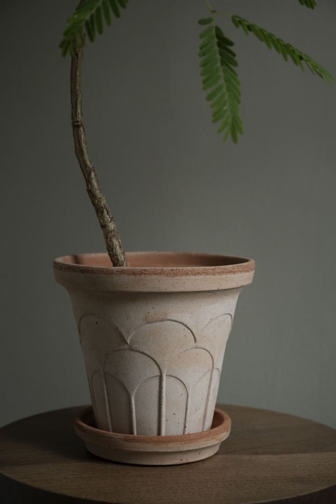 Fleur Raw Rosa Terracotta Pot