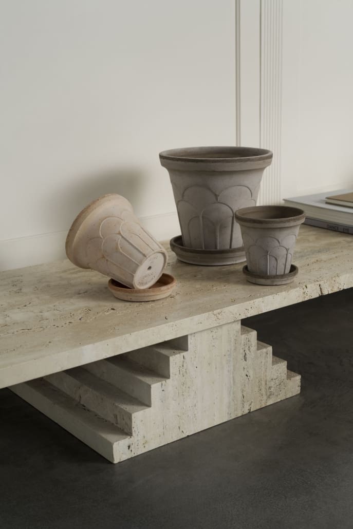 Fleur Raw Grey Terracotta Pot