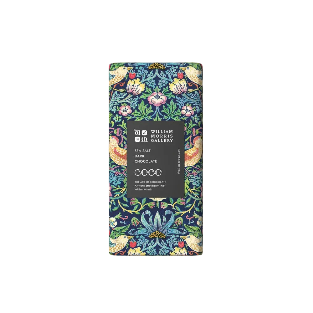Sea Salt Dark Chocolate Bar - William Morris Limited Edition