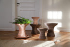 Celeste Raw Rosa Terracotta Pedestal Pot