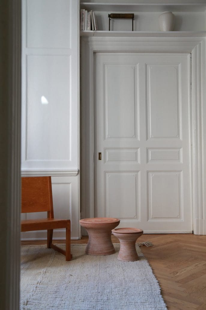 Celeste Raw Rosa Terracotta Pedestal Pot