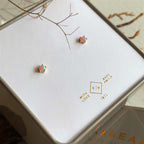 "Tiny Dancer" Fire Opal Stud Earrings in Gold