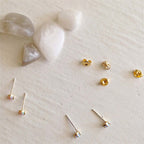 "Tiny Dancer" Fire Opal Stud Earrings in Gold