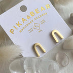 "Eero" Raw Brass Arch Stud Earrings