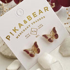 "Vlinder" Cloisonné Style Butterfly Stud Earrings