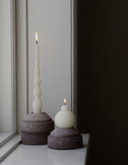 Hoff Raw Grey Terracotta Candle Holder
