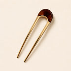 "Claudette" Metal & Acrylic French Hair Pin