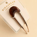 "Claudette" Metal & Acrylic French Hair Pin