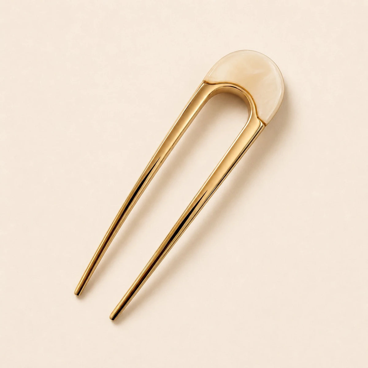 "Claudette" Metal & Acrylic French Hair Pin