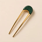 "Claudette" Metal & Acrylic French Hair Pin