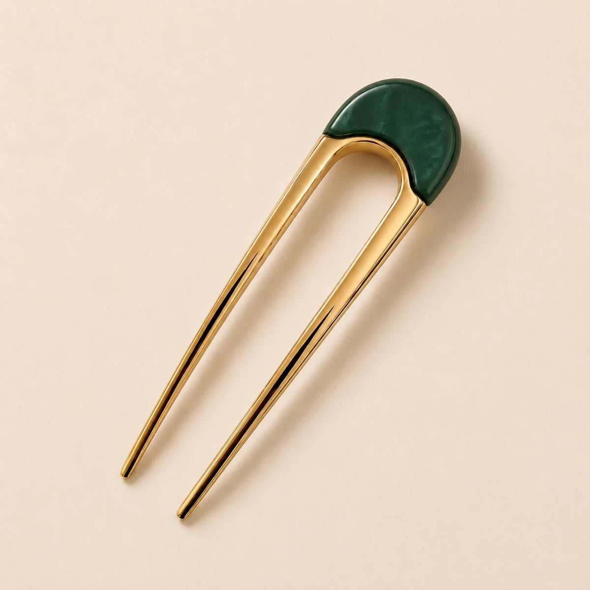 "Claudette" Metal & Acrylic French Hair Pin