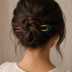 "Claudette" Metal & Acrylic French Hair Pin