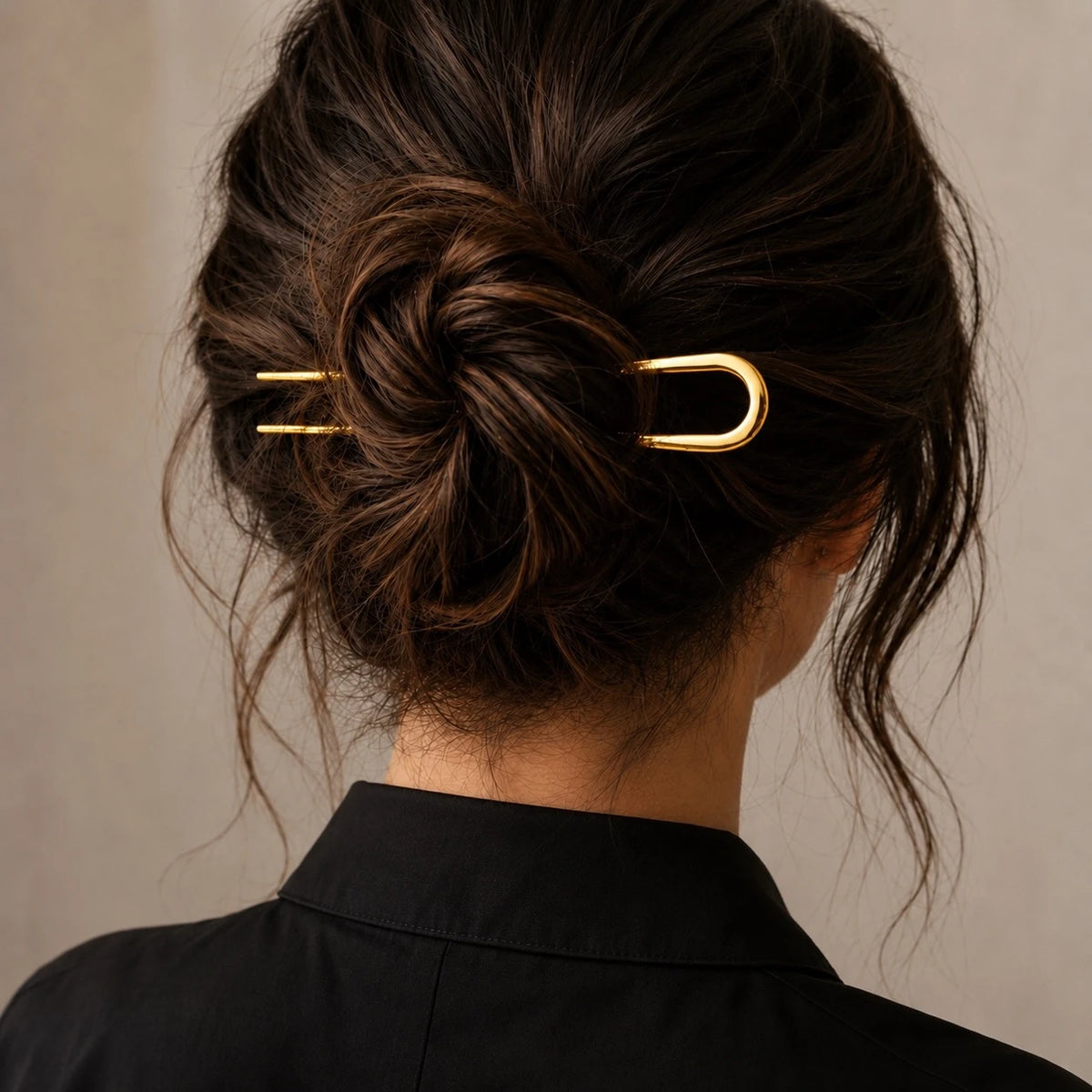 "Lydia" French Hair Pin in Gold