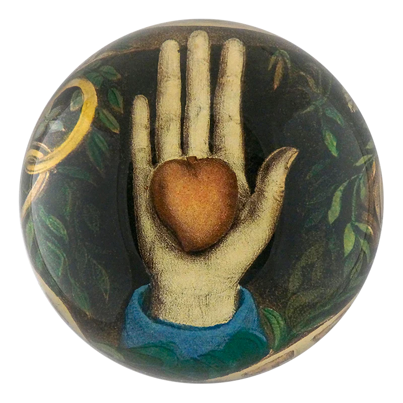 Heart in Hand Dome Paperweight