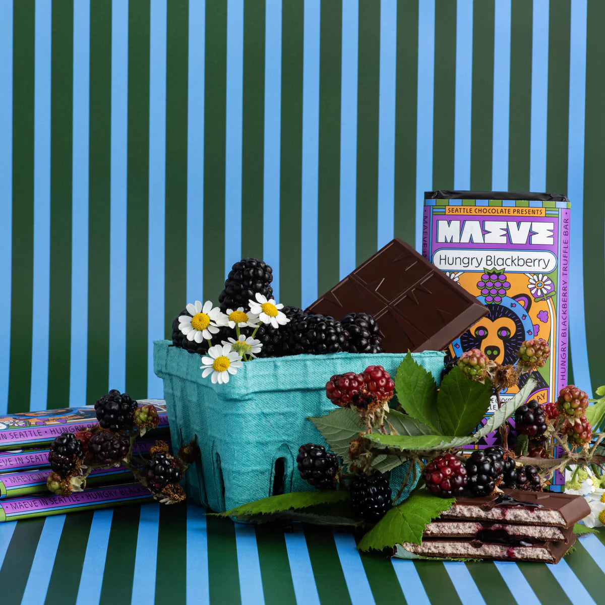 Hungry Blackberry Dark & White Chocolate Truffle Bar