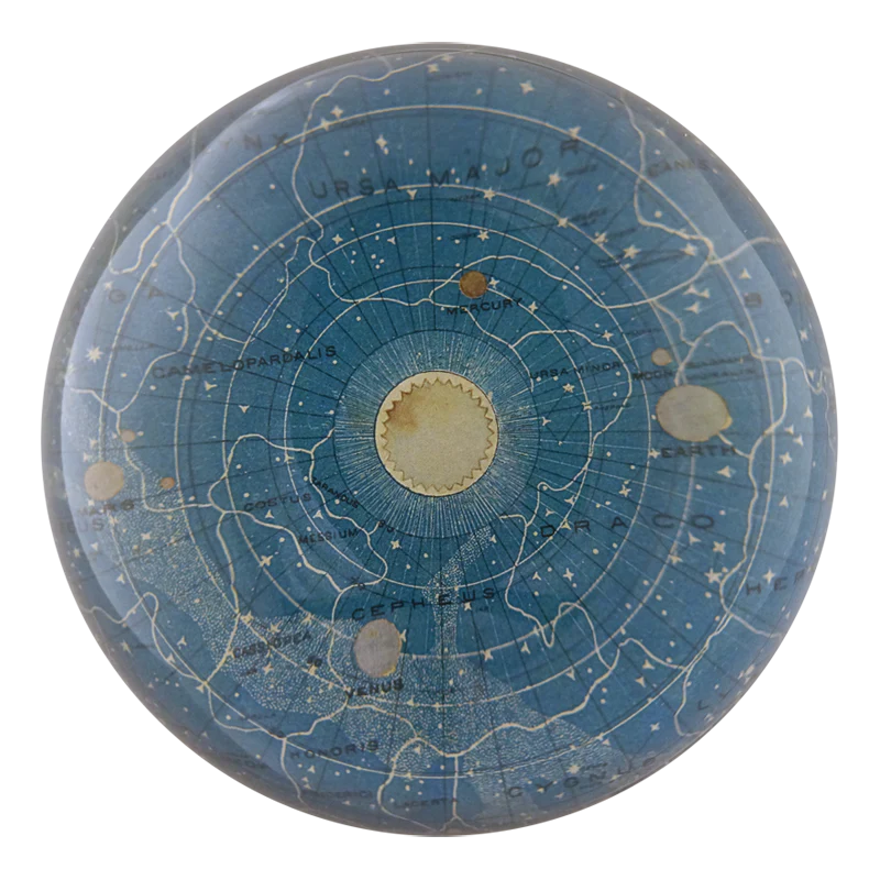 Blue Universe Dome Paperweight