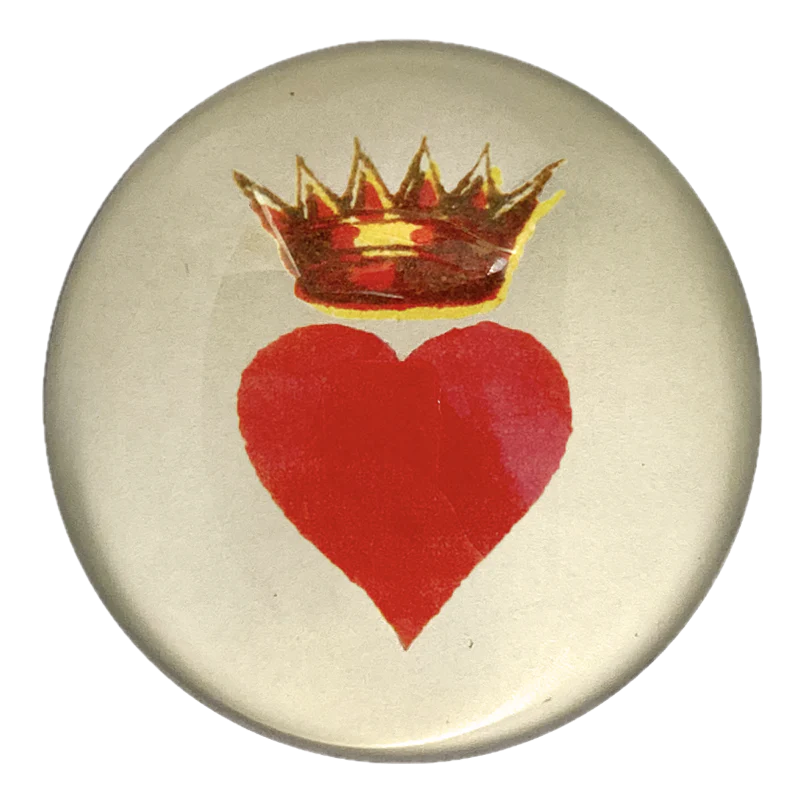 Crowned Heart Dome Paperweight
