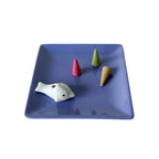 Dolphin Holder with Blue Plate