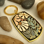 "Astrid" Floral Enamel Keychain