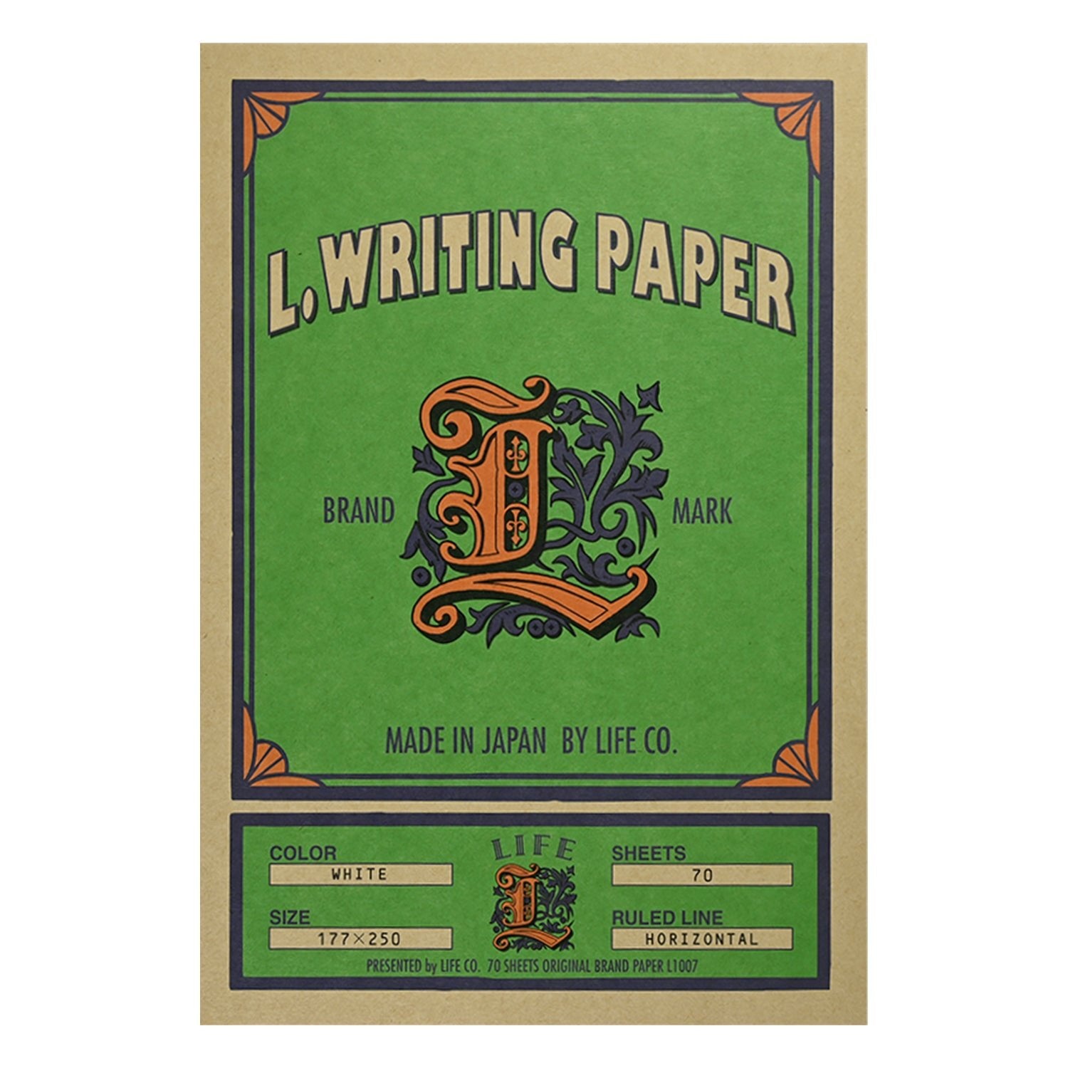 Life Brand Letter Pad - White B5 Ruled