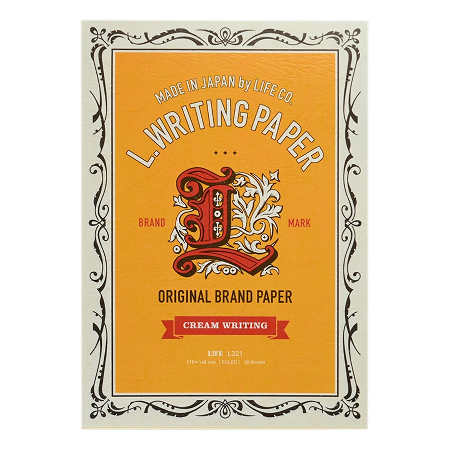 Life Brand Letter Pad - Cream A5 Ruled