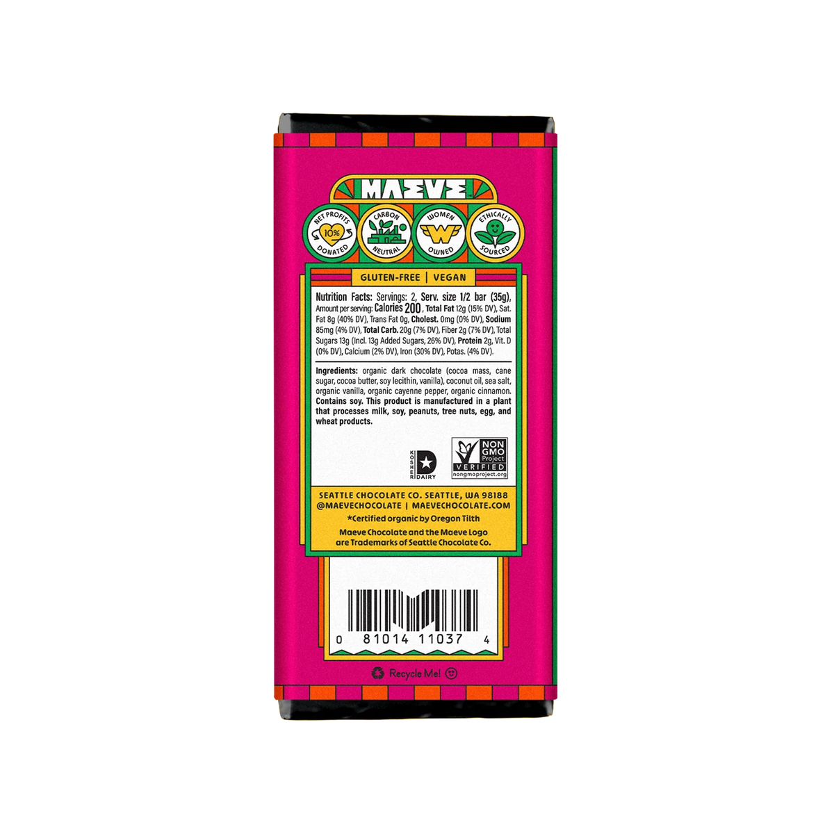 Mexican Hot Chocolate Dark Chocolate Truffle Bar